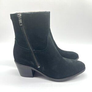 Ugg Womens Size 6.5 6.5M Breeda Black Suede Leather‎ Ankle Boots Shoes